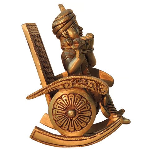 Brass Krishna with Chair God Idol 2.3 Kg